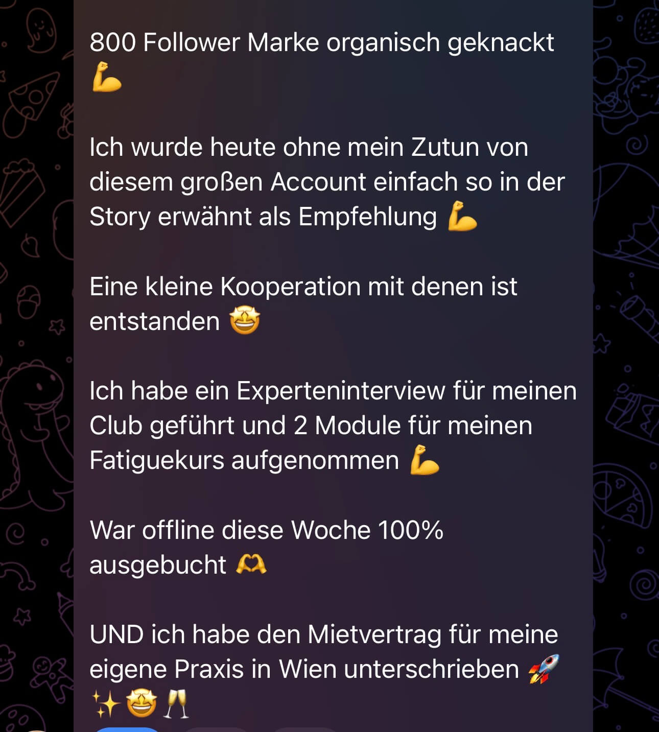 Nachricht einer Kundin